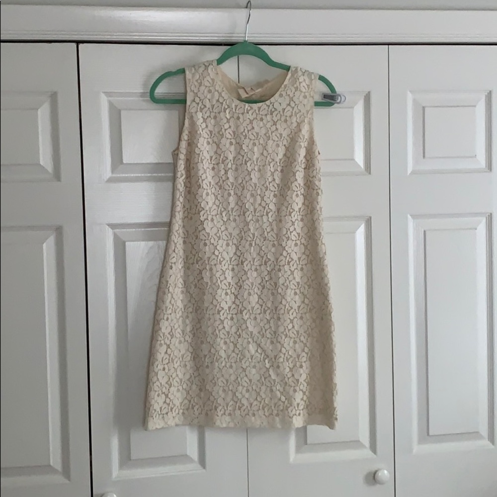 Off white lace mini dress